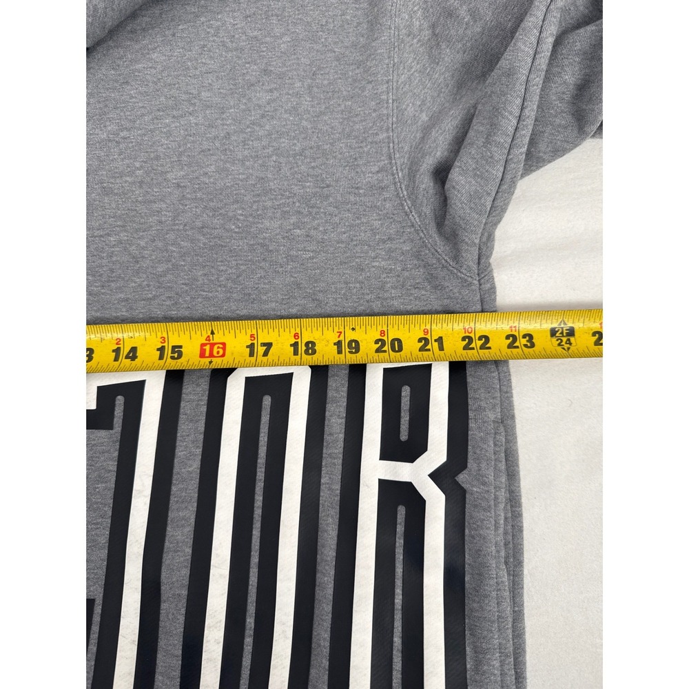 Jordan‎ DNA Wrap Around Logo Pullover L Hoodie Gray Black Spellout Jump Man Goat - Picture 9 of 10